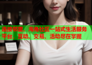 连接邻里，海角社区一站式生活服务平台，互动、交易、活动尽在掌握