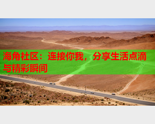 海角社区：连接你我，分享生活点滴与精彩瞬间  第2张